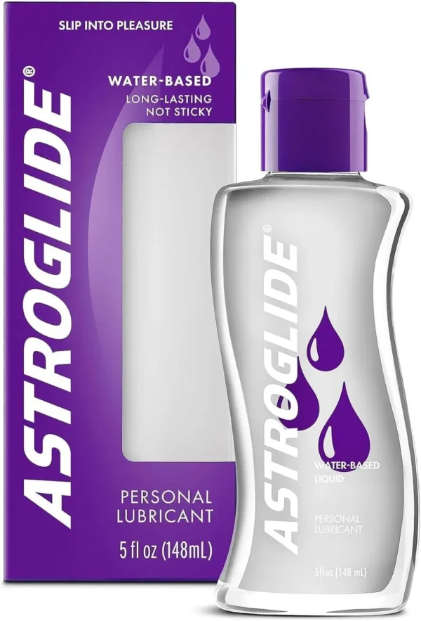 Astroglide Water-Based Lubricant (5oz) bottle on a neutral background.