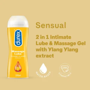 Durex Intimate Lubricant bottle on a smooth surface with a soft background.