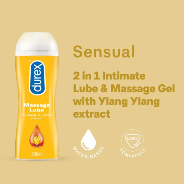 Durex Intimate Lubricant bottle on a smooth surface with a soft background.