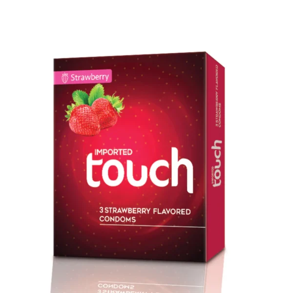 Flavored condoms designed to enhance intimacy with a sweet strawberry scent and taste.