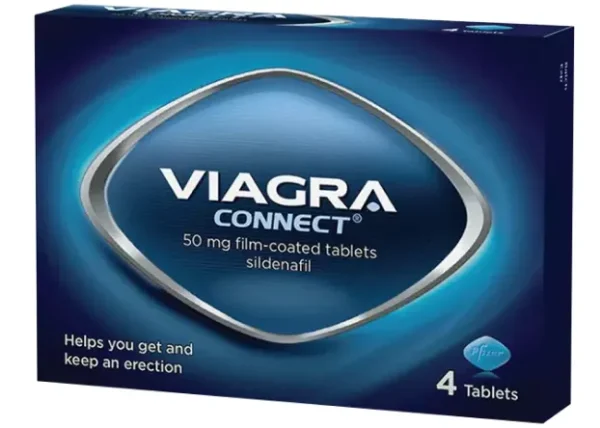 Over-the-counter medication for erectile dysfunction, available in blue film-coated tablets.